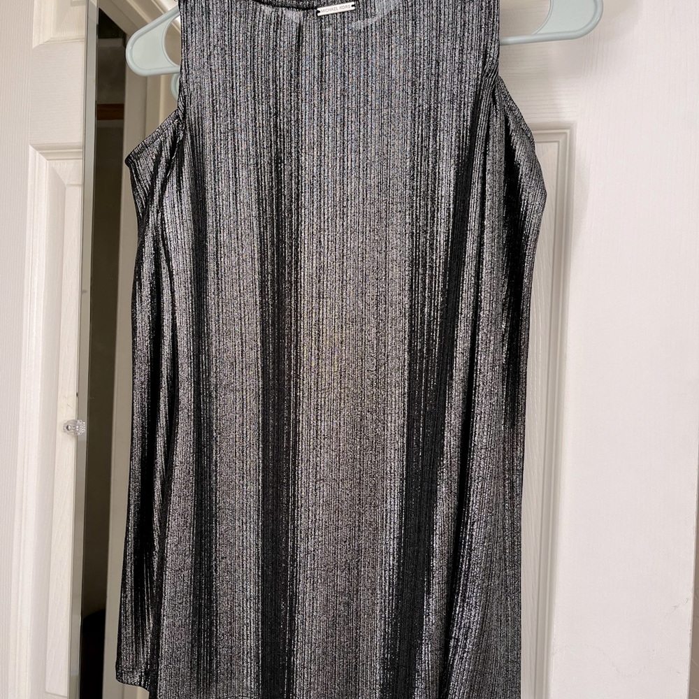 Michael Kors cold shoulder shimmer top xs